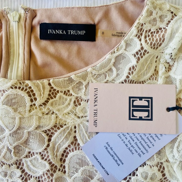 Brand New! Ivanka Trump Ivory Lace Dress - Picture 6 of 8